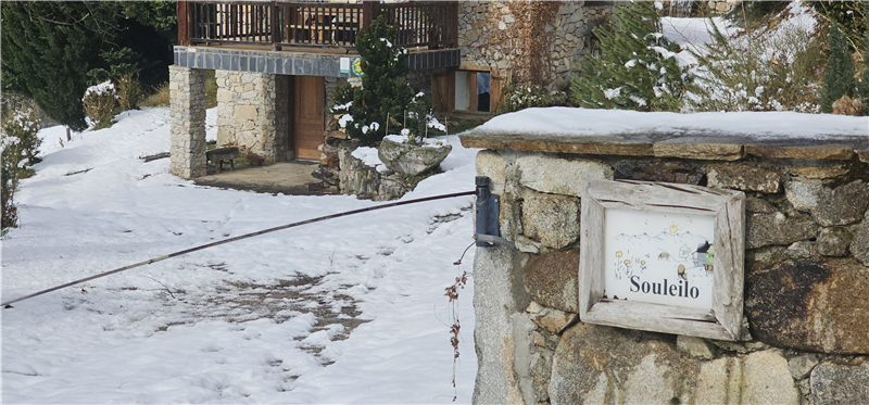 Entrée de la Souleilo en hiver